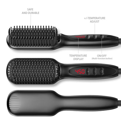 SmoothStyle Men - Heating Beard & Hair Straightener Brush