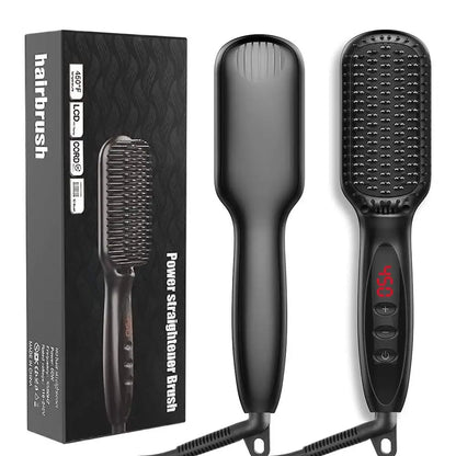 SmoothStyle Men - Heating Beard & Hair Straightener Brush