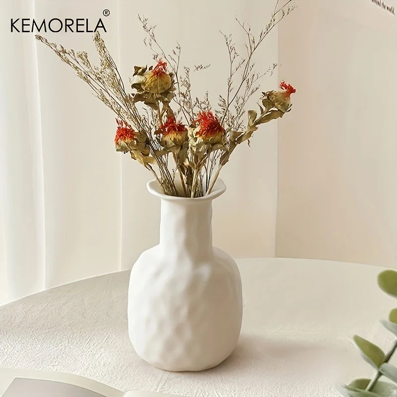 Nordic Elegance: Circular Hollow Ceramic Vase