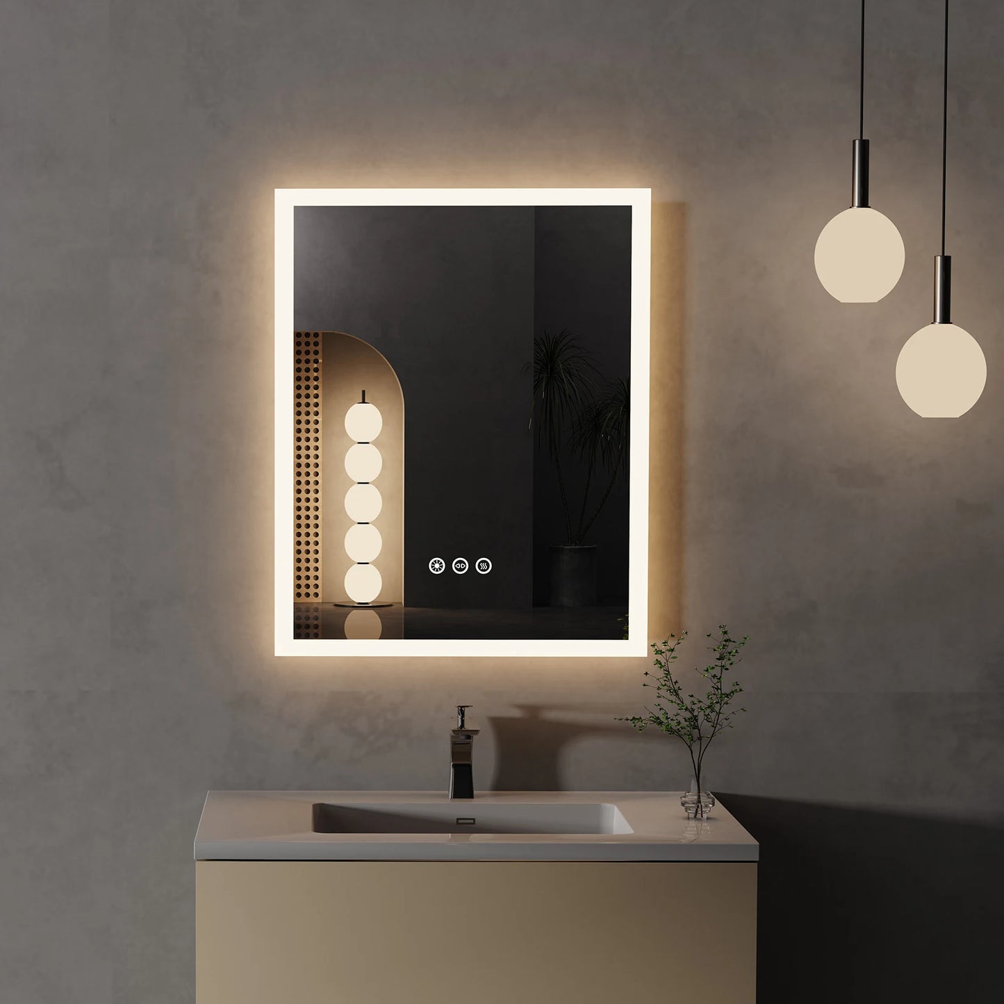 Specchio da bagno illuminato EleganceTouch 