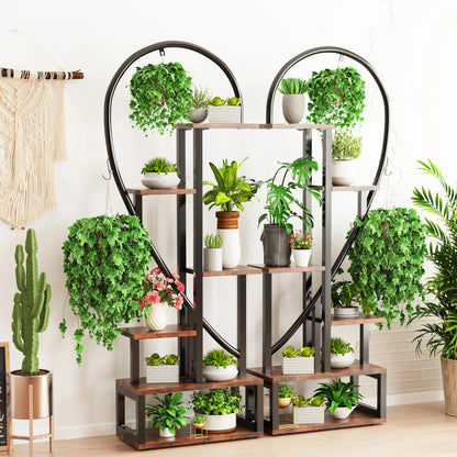 Elegant Heart Ladder Plant Stand