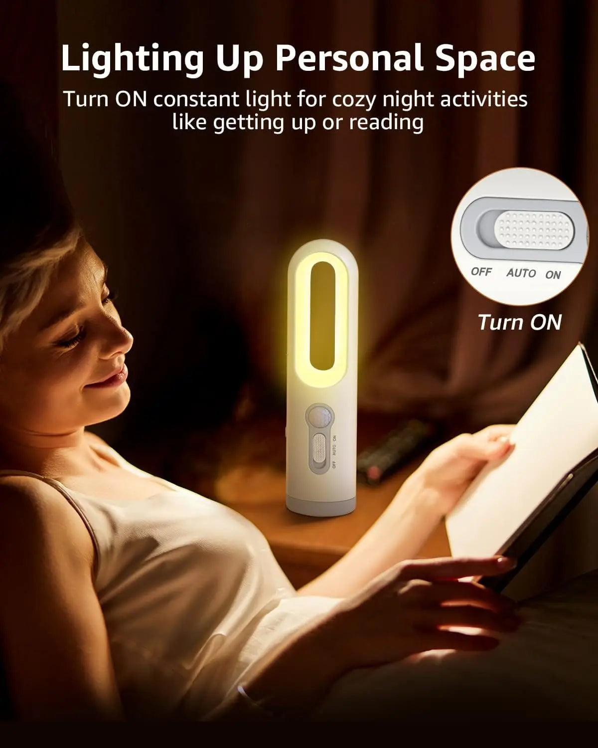 LumiWay - Motion Sensor LED Night Light with Portable Flashlight