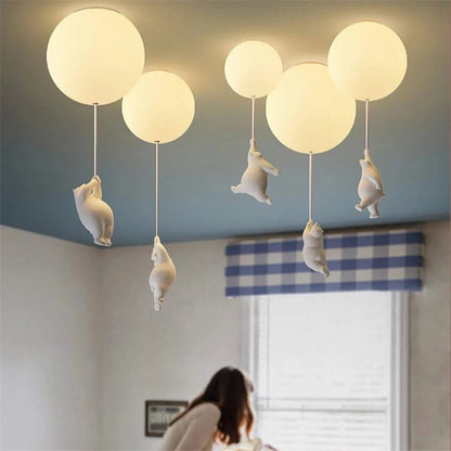 Polar Bear LED Ceiling Chandelier for Kids