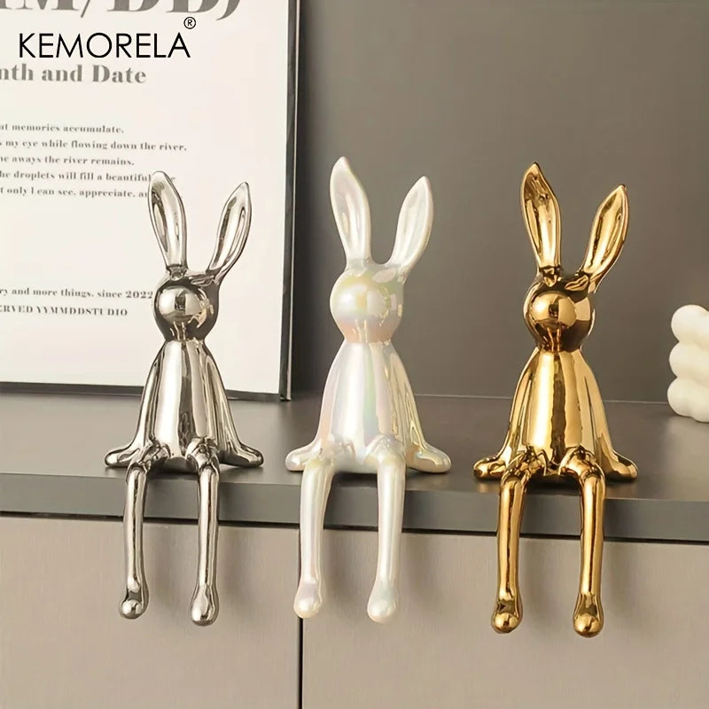 Luxury Ceramic Rabbit Statue