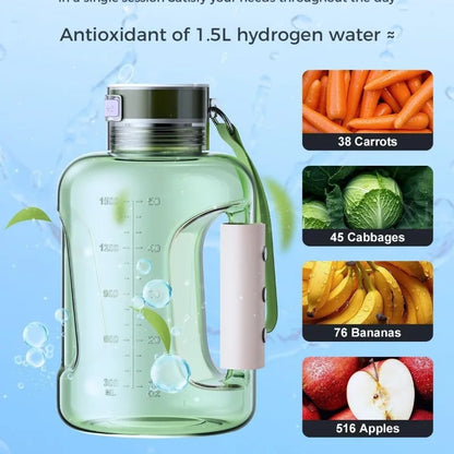 Hydrogen Water Bottle 1.5L Hydrogen Rich Portable Sports Water Bottle Rich Molecular Hydrogen Water Generator