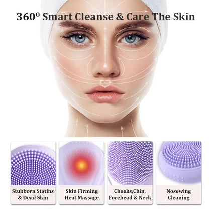 AquaGlow Sonic - Waterproof Facial Cleansing Brush