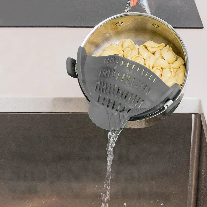 Passoire à pince pour casserole QuickDrain 