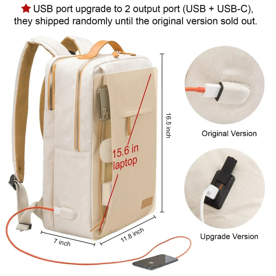 Zaino da Viaggio Multifunzionale avec Caricatore USB pour Femme