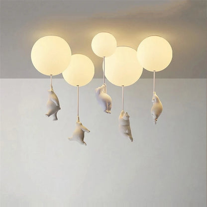 Polar Bear LED Ceiling Chandelier for Kids