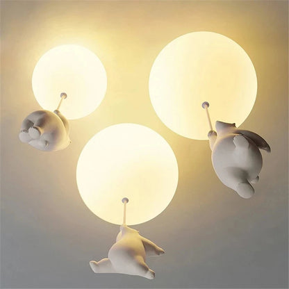 Polar Bear LED Ceiling Chandelier for Kids